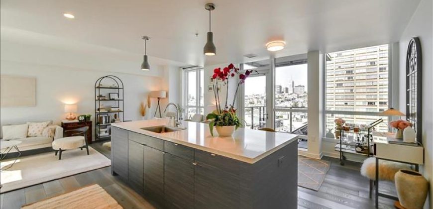 Modern Luxury San Francisco Pacific Heights Condo with views of Russian Hill and Nob Hill 2BD/2BA