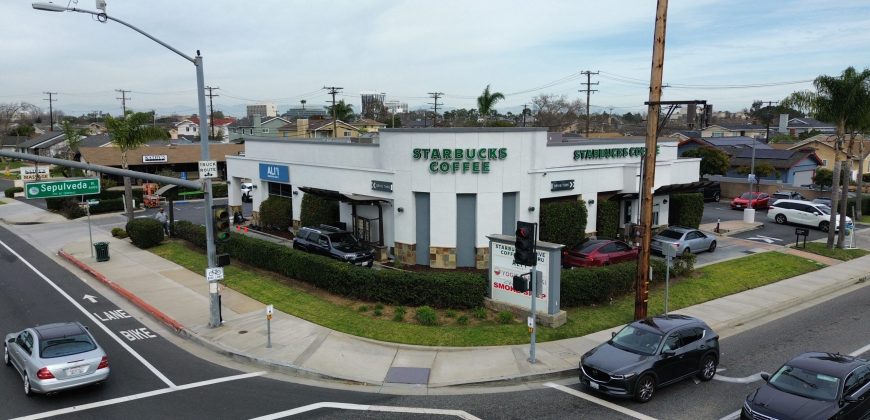 Starbucks Drive-Thru Anchored Center on Prominent Corner in Torrance, CA
